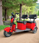 Elektrinis keleivinis/krovininis trivietis triratis SL-08 Raudona