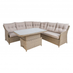 Sodo baldų komplektas PACIFIC stalas, kampinė sofa