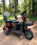 Elektrinis triratis motoroleris SL-04 Raudona