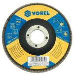 Diskas lapelinis 125 x 22,2 mm P80 lygus Vorel