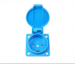 Ki&scaron;tukinis lizdas be įžeminimo mėlynos spalvos 3S-112 16A 2P+E