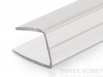 Profilis užbaigimo polikarbonatui, 4&ndash;6 mm (U), plastikinis, 2,1 m, skaidrus