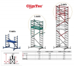 Stelažas statybinis "ClimTec" 0 dalis 1,95 m 1-3 m Krause Art. 710116