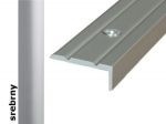 Profilis laiptams A31-01 sidabro spalvos imitacija 25 x 10 mm 2,7 m