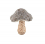 Veltinė dekoracija grybas, 13 cm, ruda