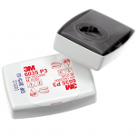 Filtrai 3M&trade; 6035 puskaukėms, kaukėms nuo kietųjų ir skystųjų dalelių (dulkių)