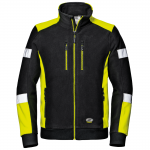 &Scaron;viesą atspindintis flysinis COMFORT MC3128ZG džemperis, geltonas/juodas