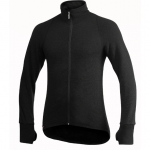 Merino vilnos megztinis su užtrauktuku WOOLPOWER 400, juodas