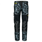 Mėlynos GEMINI CAMO kamufliažo spalvos kelnės su elastanu