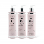 KORBAN K-Protein rinkinys plaukų atstatymui 3 x 480 ml - Clarifying Shampoo (Nr. 1), Cuticle Sealer (Nr. 2), Extreme Reconstructor (Nr. 3)