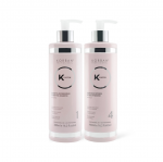KORBAN K-Protein rinkinys plaukų drėkinimui 2 x 480 ml - Clarifying Shampoo (Nr. 1), Intense Hydrator (Nr. 4)