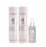 KORBAN Oil Premium rinkinys: &scaron;ampūnas, kondicionierius, serumas 2 x 250 ml, 60 ml