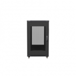 LANBERG 19" free-standing rack cabinet, 22U, 600x800mm (flat pack), with mesh door, model FF01-6822-23B, black