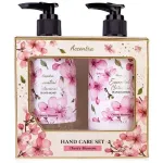 Accentra Cherry Blossom Essential Botanical Hand Care Set - Gift set for hand care with pump