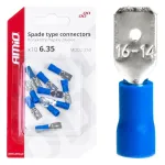 Amio Spade type connectors 6.35mm 1.5-2.5mm 15A 10 pcs