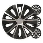 Versaco Car hubcaps 4pcs set Rapide black AND silver 15" COLOR BOX