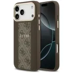 GUESS Case 4G Stripe MagSafe for iPhone 17 Pro Max brown