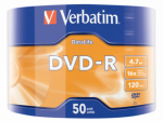 Verbatim Matricas DVD-R Data Life 4.7GB 16x 50-Pack Matt Silver Wrap Spindle