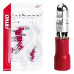 Amio Snap bullet connectors 4mm 0.5-1.5mm 10A 10 pcs