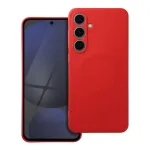 OEM Silicone Mag Cover phone case with MagSafe support for Samsung Galaxy S24 FE (S721) red