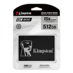 KINGSTON | KC600 | 512 GB | 2.5" SSD form factor | SATA solid-state drive interface | 550 MB/s read speed | 520 MB/s write speed