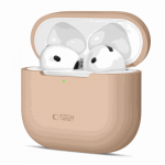 Tech-Protect Silicone AirPods 4 case in latte color