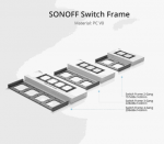 Sonoff Frame for 2 M5-80 smart wall switches, black