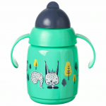 TOMMEE TIPPEE Tommee Tippee 478306 SUPERSTAR cup with straw 300ML 6+ GREEN