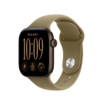 APPLE Watch Series 12 (GPS) 42 mm dark bronze aluminum case and olive green sport band, S/M (MJEF4QN/A)