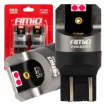 Amio LED CANBUS PRO series 7443 W21/5W 4x3030 SMD Red 12/24V -03592