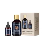 Raw Naturals Set : Beard Shampoo AND Conditioner, 100% vegan, Beard Shampoo, Softness, 250 ml + The Imperial, Beard Oil, 100% vegan, Smooth AND Soften, 50 ml