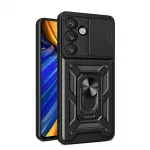 Hurtel Hybrid Armor Camshield phone case with stand for Samsung Galaxy S26+ (S947) black (with camera lens protection)