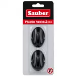 SAUBER Hooks, 2 pcs, oval, black