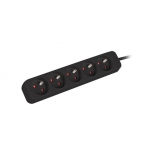 Power strip outlets for UPS system, 1m | PS0-05E-0100-IEC-BK | Sockets quantity 5