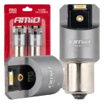 Amio LED CANBUS PRO series PY21W 2x1860 SMD Amber 12V 24V -03594