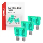 Amio Car blade fuses STANDARD 3 pcs 30A -05109
