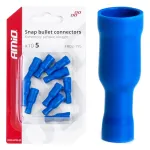 Amio Snap bullet connectors 5mm 1.5-.25mm 15A 10 pcs
