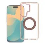 OEM Samsung S26 Case Frame Circle Stand compatible with MagSafe gold