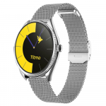 Smartwatch TITMO O-170 (AMOLED, Bluetooth call, stainless steel silver mesh strap), silver