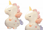 LEAN Toys Plush unicorn mascot, cuddly toy, white, 50cm