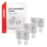 Amio Car blade fuses STANDARD 3 pcs 25A -05108