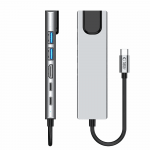 Tech-Protect Hub HB02 6-in-1 USB-C HDMI PD100W Grey
