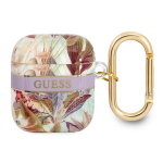 GUESS GUA2HHFLU AirPods 1/2 cover, violet/purple, Flower Strap Collection