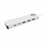 Hyper HyperDrive Flex 9 Port Dual 4K HDMI Dock, White/Blue | HD4103BUGL | HDMI ports quantity 2
