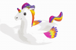 Bestway Inflatable Unicorn Swimming Ring, 119 x 91 cm, 36159