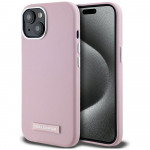 Karl Lagerfeld FW Metal Plate MagSafe Case for iPhone 15, pink