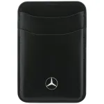 Mercedes Magnetic Card Wallet, Black Leather