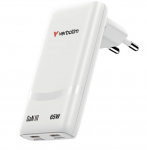 Verbatim Fold n Go Mains Charger USB-C / 65W / white