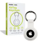 MOBILE ORIGIN AirTag KeyChain, white