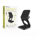 MOBILE ORIGIN 3in1 Qi2 25W UltraSlim Foldable Charger PW36 MagSafe Compatible Matte Black